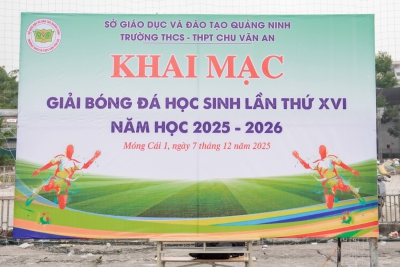 Chùm ảnh khai mạc giải bóng đá truyền thống trường THCS-THPT Chu Văn An lần thứ XVI, năm học 2025-2026